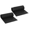 vidaXL Оребрена дренажна плоча 2 бр. Черно 0,5 x 20 м HDPE