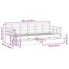 vidaXL Дневно легло с чекмеджета без матрак бял 90x190 см дърво масив