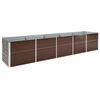 vidaXL Градинска висока леха поцинкована стомана 400x80x45 см кафява