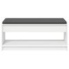 vidaXL Пейка за коридор с възглавница с рафт Бял 103 x 38 x 45 см