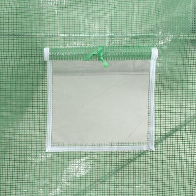 vidaXL Оранжерия със стоманена рамка зелена 4 м² 2x2x2 м