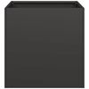 vidaXL Черна саксия 40x40x40 cm Студено валцувана стомана
