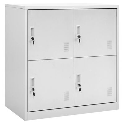 vidaXL Заключващи се шкафове, 2 бр, светлосиви, 90x45x92,5 см, стомана