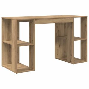 vidaXL Бюро Дъб Инженерна дървесина 130 x 50.5 x 75 см