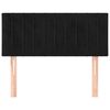 vidaXL Горна табла за легло, черна, 100x5x78/88 см кадифе