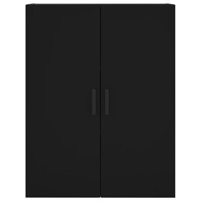 vidaXL Стенни шкафове, 2 бр, черни, 69,5x34x90 см