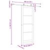vidaXL Преплъзваща се врата ORKDAL Естествено и черно 78 x 211 см