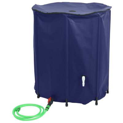 vidaXL Резервоар за вода с кран, сгъваем, 1250 л, PVC