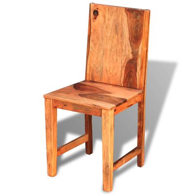vidaXL Трапезни столове, 4 бр, твърдо шишамово дърво