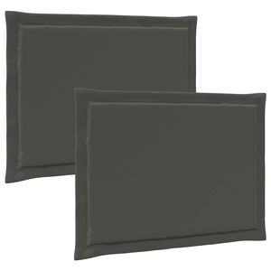 vidaXL Възглавници за седалки 2 pcs Антрацит 47 x 36 x 2 см Полиестер