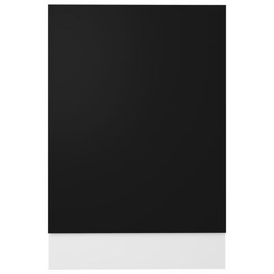 vidaXL Панел за съдомиялна машина, черен, 45x3x67 см, ПДЧ