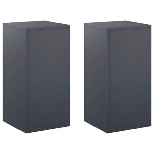 vidaXL Стойка за растения 2 pcs Антрацит 30 x 30 x 60 cm
