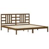 vidaXL Рамка за легло, меденокафява, дърво масив, 200x200 см