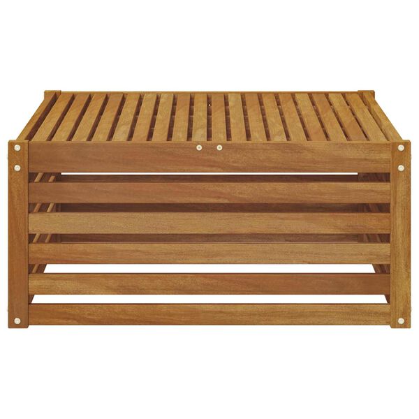 vidaXL Външен край на диван с възглавница Естествен 115 x 83 x 73 см