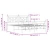 vidaXL Метална рамка за легло с горна и долна табла, бяла, 150x200 см