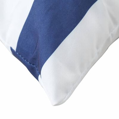 vidaXL Декоративни възглавнички 4 бр синьо и бяло 40x40 см плат