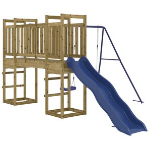 vidaXL Комбинирано детско съоръжение за игра, импрегниран бор