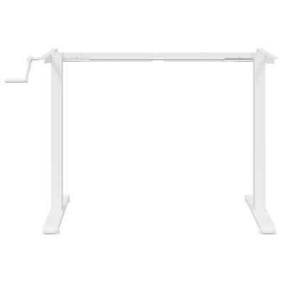 vidaXL Рамка за стоящо бюро бяло (94-135)x60x(70-114) см стомана