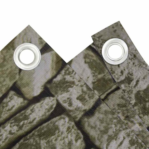 vidaXL Параван за тераса, камък, 500x75 см, PVC