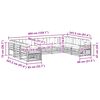 vidaXL Комплекти дивани 9 pcs Натурален и Крема Солидно акациево дърво