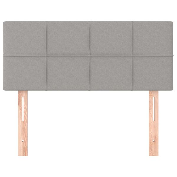 vidaXL Горна табла за легло, светлосива, 90x5x78/88 см, плат