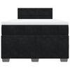 vidaXL Боксспринг легло с матрак, черно, 120x190 см, кадифе