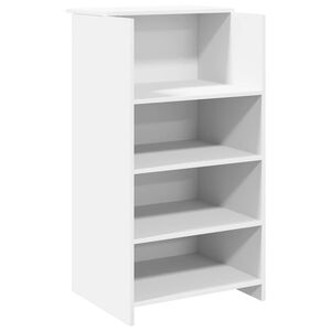 vidaXL Рецепционно бюро, бяло, 55x50x103,5 см, инженерно дърво