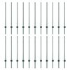 vidaXL Оградни стълбове 22 pcs Зелен 140 cm Стомана
