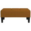 vidaXL 2-местно канапе с две възглавници и табуретка, кафяво, кадифе
