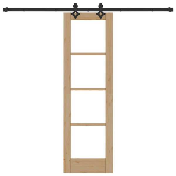 vidaXL Преплъзваща се врата Естествен 61 x 198,5 см