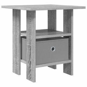 vidaXL Нощно шкафче Сив Сонома 41 x 40 x 45 см Инженерно дърво