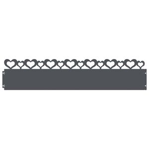 vidaXL Ограничители за тревни площи 10 бр. 103 x 0,05 x 22 см Стомана