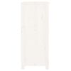 vidaXL Сайдборд, бял, 70x35x80 см, бор масив