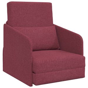 vidaXL Диван легло Виненочервен 65 x 80 x 83 см текстил