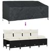vidaXL Калъф за градинска пейка Черно 220 x 100 x 89 см