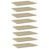 vidaXL Рафтове за етажерка, 8 бр, дъб сонома, 40x30x1,5 см, ПДЧ