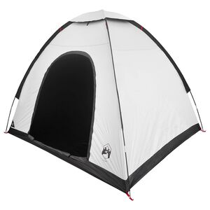 vidaXL Къмпинг наметало 2-местен Бял blackout Acier P/Taffeta