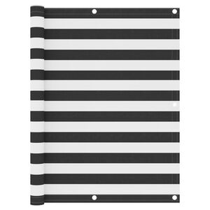 vidaXL Балконски параван, антрацит и бяло, 120x400 см, оксфорд плат