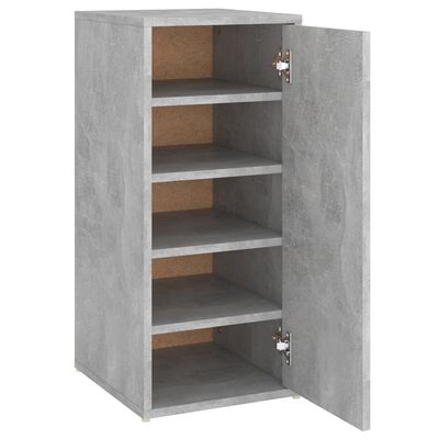 vidaXL Шкаф за обувки, бетонно сив, 32x35x70 см, ПДЧ