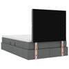 vidaXL Легло с място за съхранение и матрак Тъмен сив 120 x 190 cm