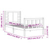 vidaXL Рамка за легло с табла, черно, 100x200 см, масивно дърво