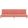vidaXL 2-местно разтегателно канапе, розово, кадифе