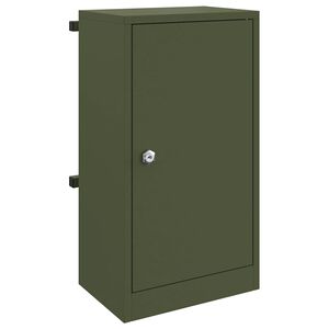 vidaXL Пощенска кутия с врата Маслиненозелен 30 x 20 x 55 см Стомана