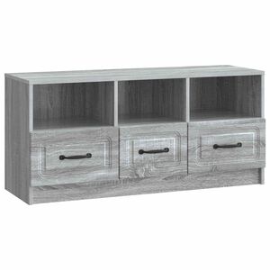 vidaXL ТВ шкаф Сива сонома 102 x 34,5 x 47 см Инженерна дървесина