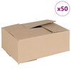 vidaXL Сгъваема кутия 50 pcs Естествен 25 x 17,5 x 10 см Картон