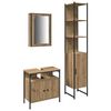 vidaXL Комплект мебели за баня 3 бр. Дъб 33 x 33 x 185,5 см