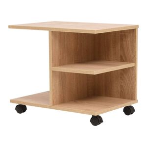 vidaXL Подвижна етажерка, 50x35x42 см, цвят дъб
