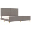 vidaXL Рамка за легло с таблото Таупе 200 x 200 cm текстил