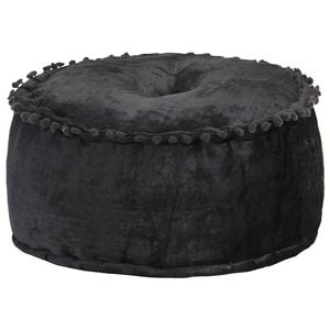 vidaXL Кръгъл пуф, кадифе, 40x20 см, антрацит