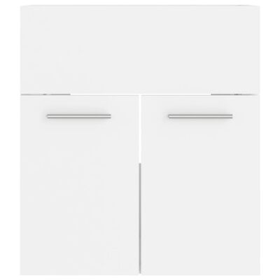 vidaXL Долен шкаф за мивка, бял, 41x38,5x46 см, ПДЧ